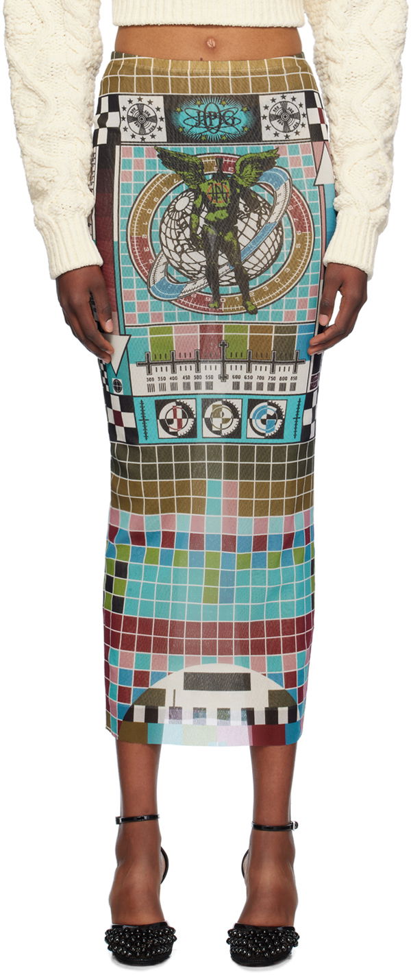 Kjol Jean Paul Gaultier Gaultier Printed Maxi Skirt Blå | 24/31-F-JU126-T569-5090