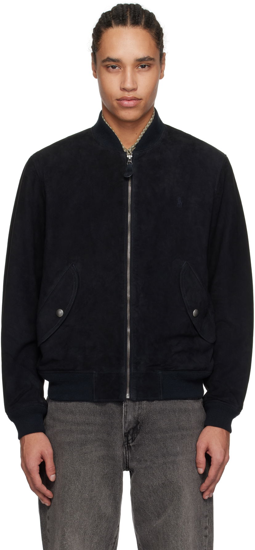 Bomberjacka Polo by Ralph Lauren Polo Ralph Lauren Suede Bomber Jacket Mörkblå | 710963338002