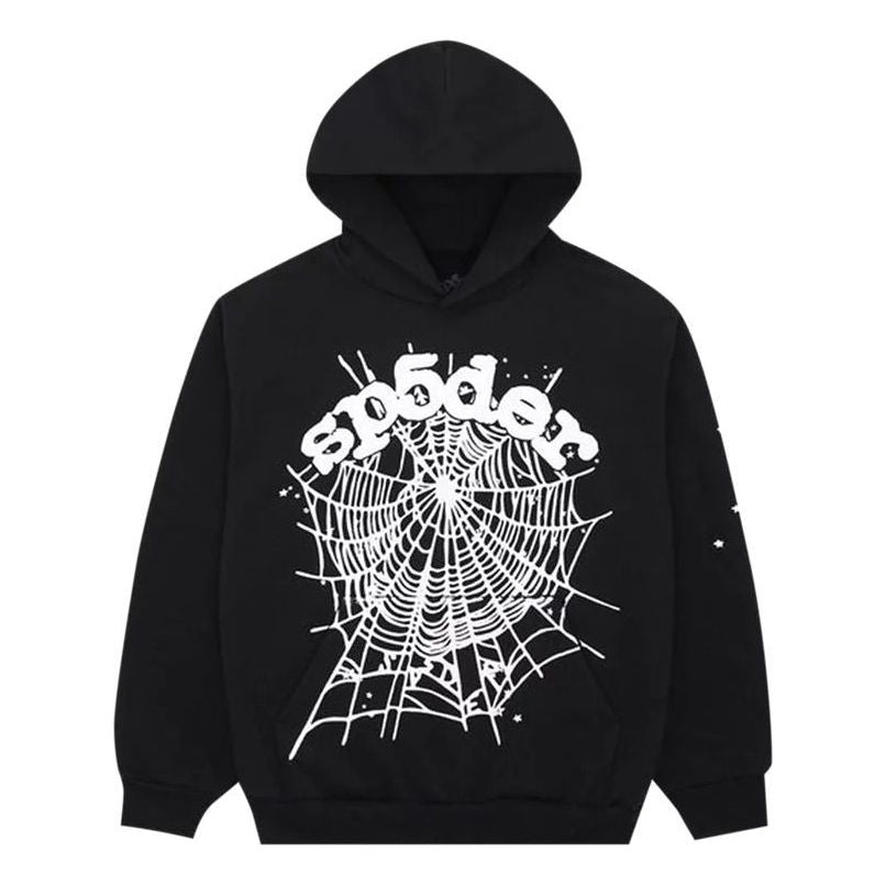 Sweatshirt Sp5der SP5DER OG Web Hoodie Svart | SP5D0125