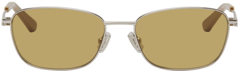 Solglasögon Bottega Veneta Rectangular Sunglasses Grå | BV1300S-004