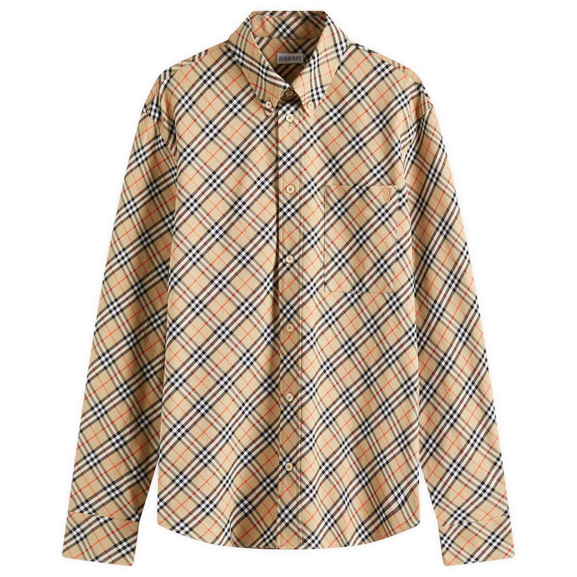 Skjorta Burberry Burberry Check Oxford Shirt, Size Medium Beige | 8104072-B9368