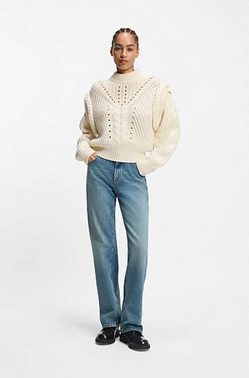 Sneakers och skor BOSS Lace-up Leather Boots with Buckle Detail and Chunky Sole Svart | 50552772, 1