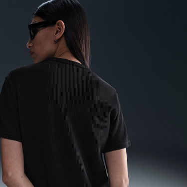 T-shirt Nike Sportswear Chill Waffle Relaxed Fit Short-Sleeve T-Shirt Svart | HJ3838-011, 2
