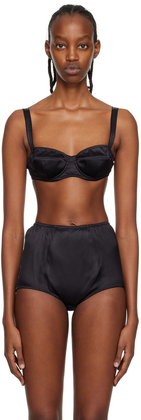 Behå Dolce & Gabbana Black Balconette Bra Svart | O1A12T FUAD8
