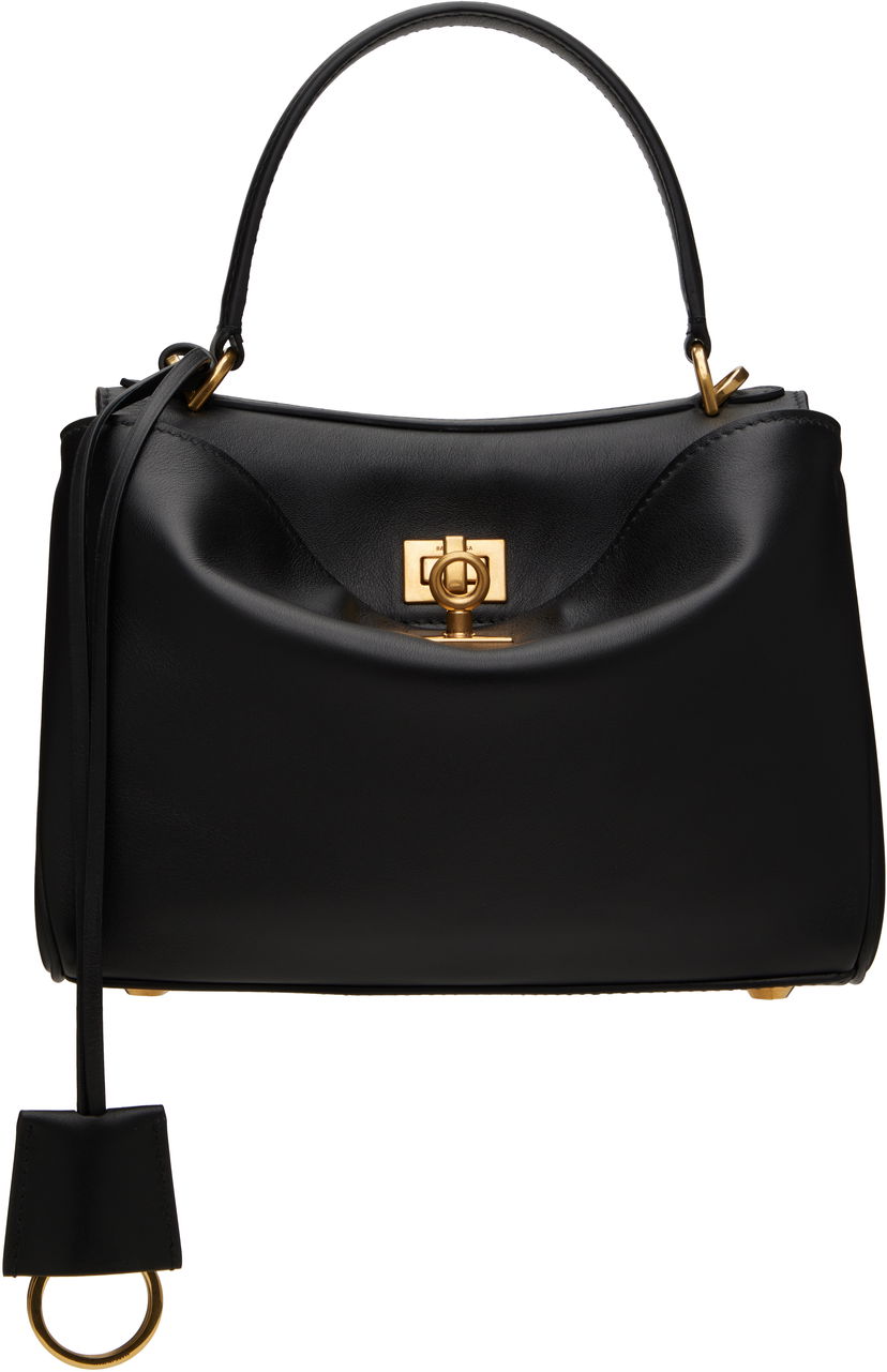 Handväska Balenciaga Mini Leather Handbag Svart | 795456 2AA4V