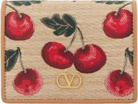 Valentino Garavani VLogo Signature Cherryfic Jacquard Wallet