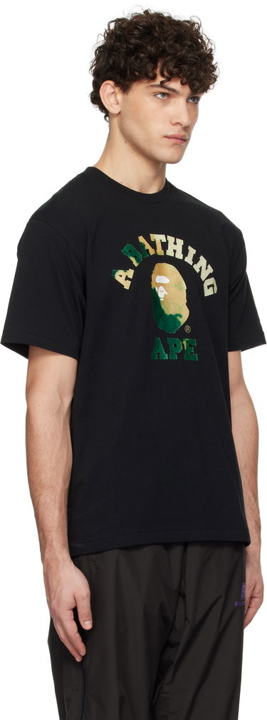 T-shirt BAPE Tie Dye College Graphic T-Shirt Svart | 001TEK801032M, 4