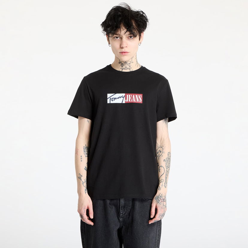 T-shirt Tommy Hilfiger Tommy Jeans Slim Graphic Tee Svart | DM0DM20365 BDS
