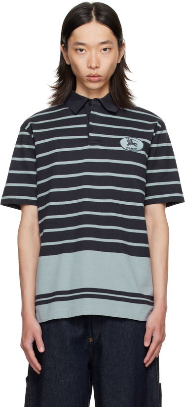 Polotröja Burberry Burberry Index Stripe Polo Svart | 8110595, 0