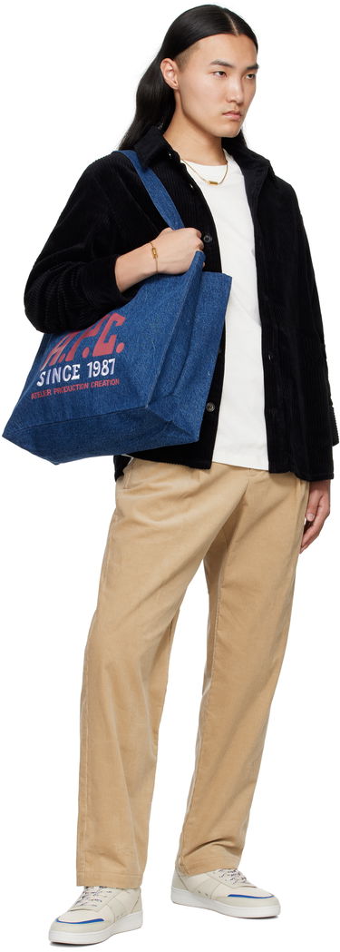 Tygpåse A.P.C. A.P.C. Diane Carpenter Shopping Tote Blå | COHTD-M61991, 3
