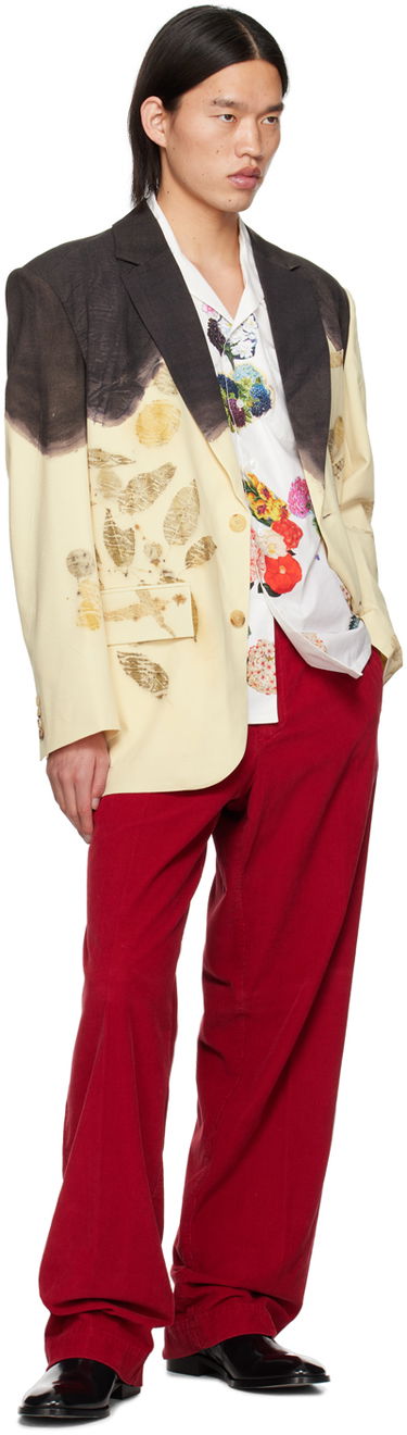 Jacka Feng Chen Wang Feng Chen Wang Plant-Dyed Blazer Beige | FMS17JK11, 3