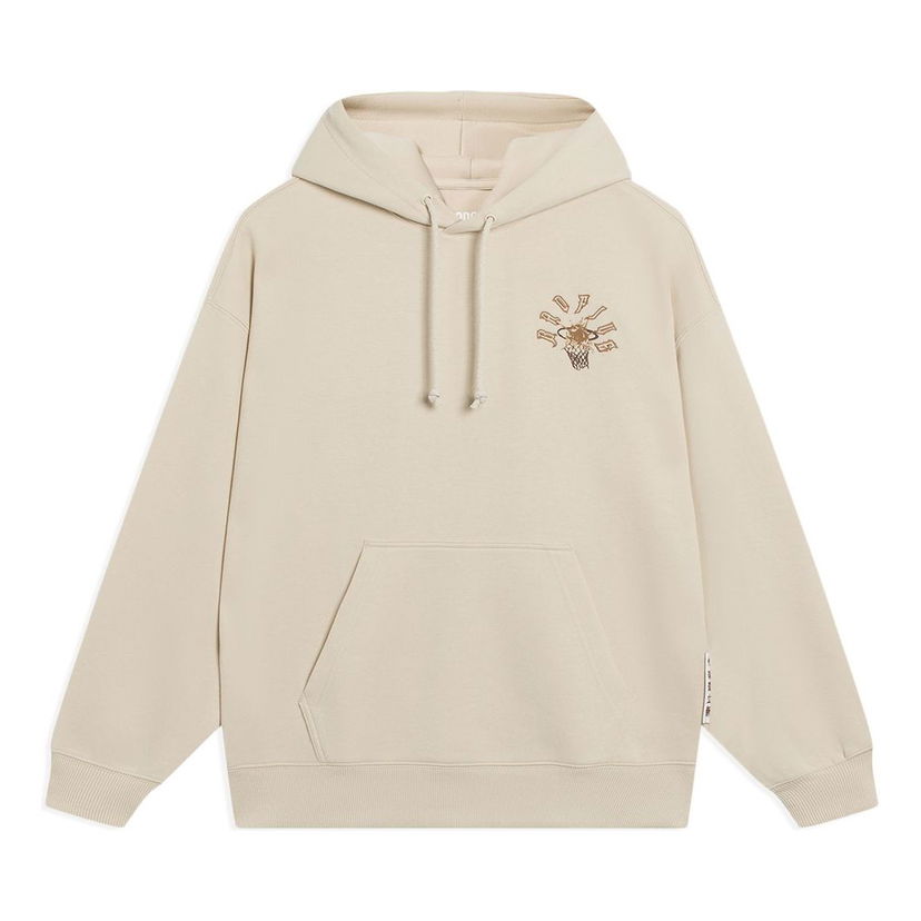 Sweatshirt Li-Ning BadFive Graphic Hoodie Beige | AWDT089-1