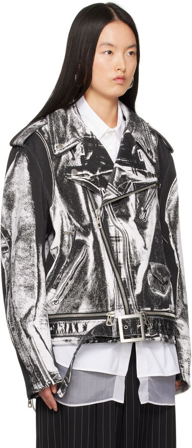 Jacka Jean Paul Gaultier Jean Paul Gaultier Trompe-L’Œil Perfecto Denim Jacket Vit | 25/33-F-BL055I-C569-0001, 1