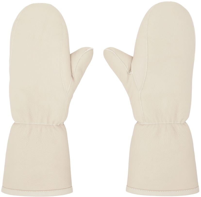 Handskar Yves Salomon Merinillo Mittens Beige | 25W25WAA601XXMLCI