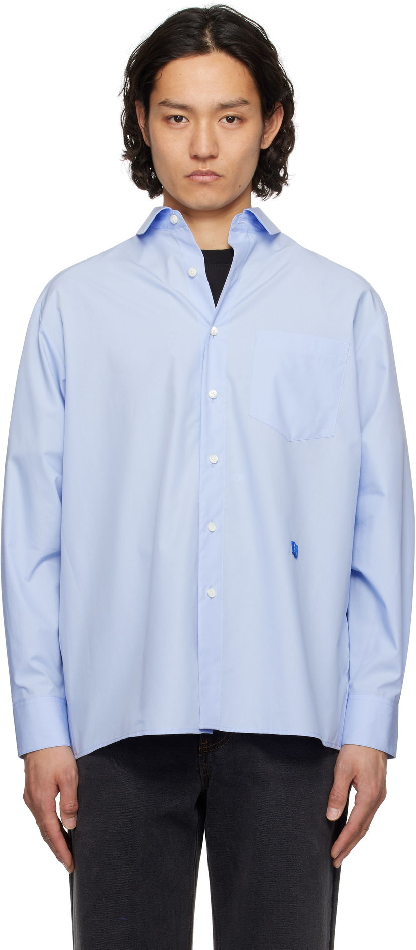 Skjorta ADER ERROR ADER error TRS Tag 01 Shirt Blå | BO42FYSH0101SB