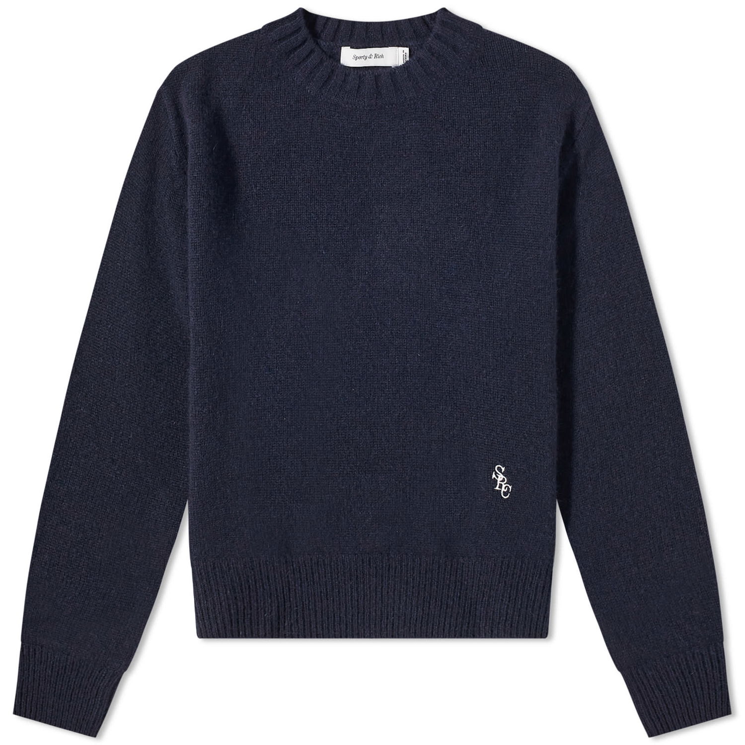 Sweater Sporty & Rich Itzel Cashmere Crew Knit Mörkblå | CR731NA, 0