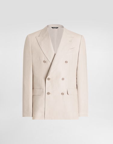 Jacka Dolce & Gabbana Dolce & Gabbana Double-breasted Linen Jacket Beige | G2QS7TFU4MCM0722, 0