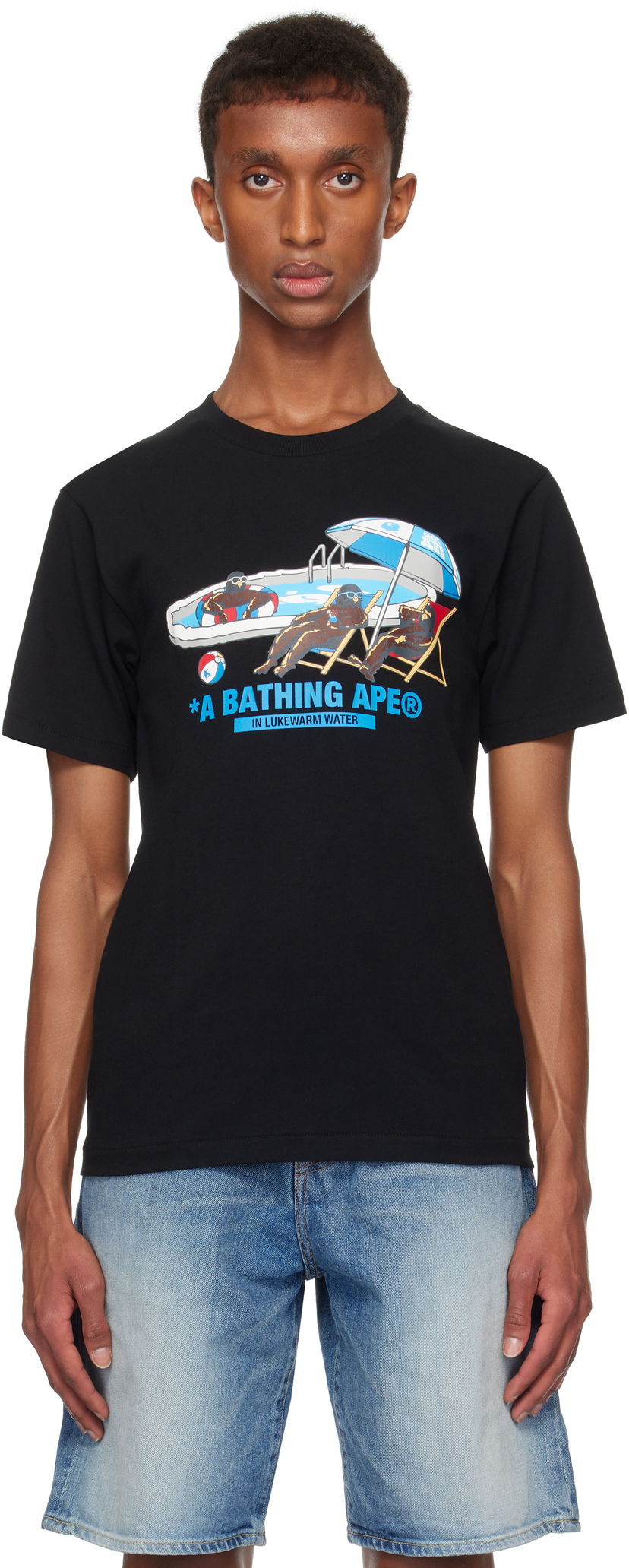 T-shirt BAPE Poolside T-shirt Svart | 001TEK701001F