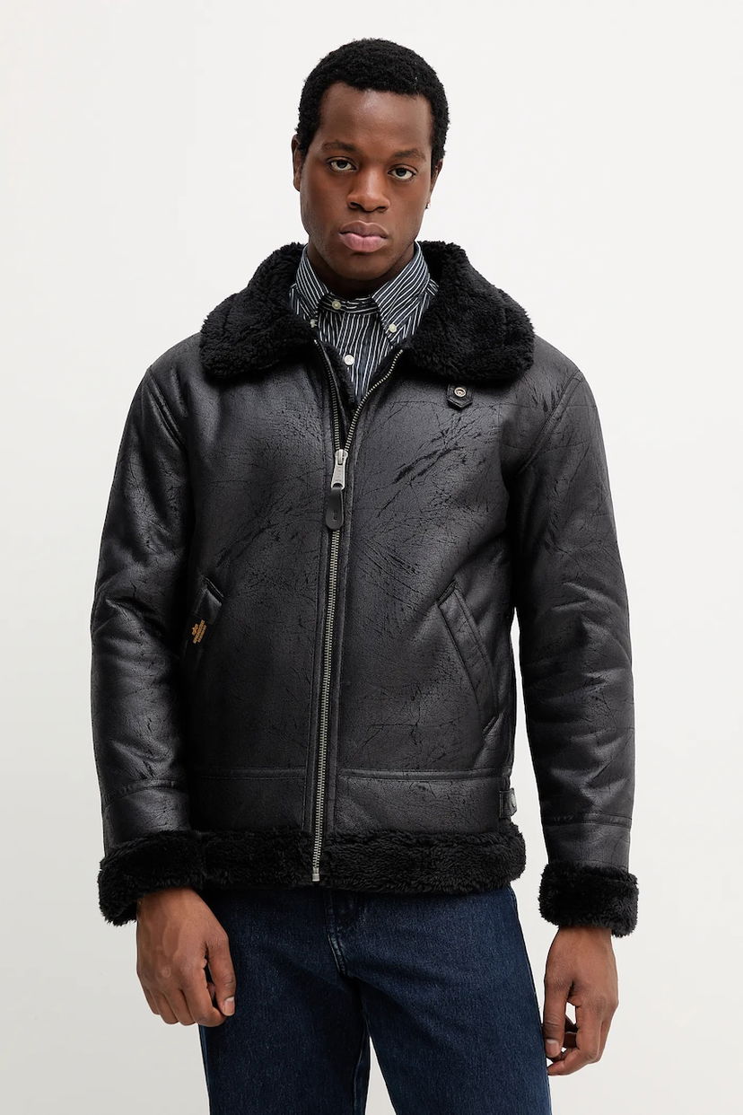 Jacka Alpha Industries Alpha Industries B-3 Shearling Jacket Svart | 143106.515