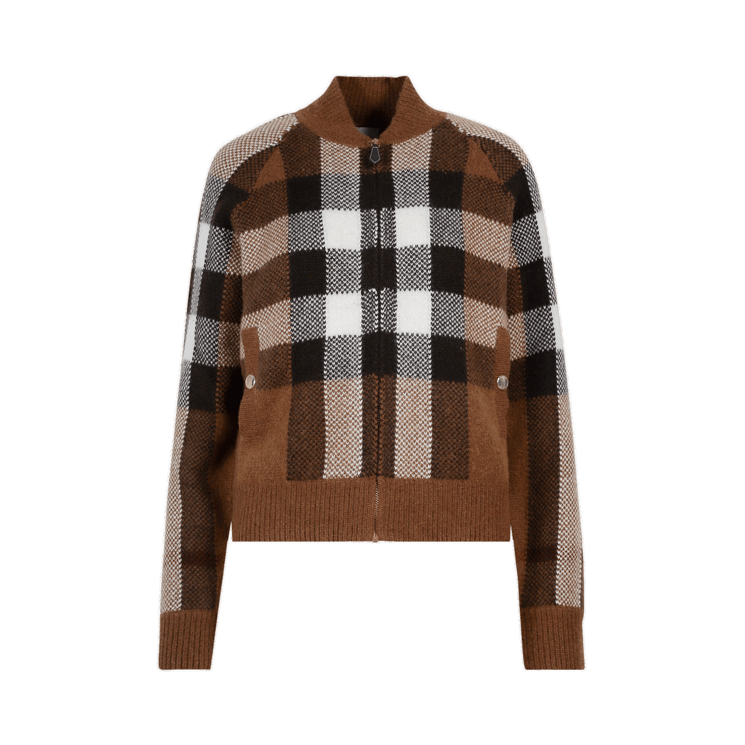Bomberjacka Burberry Intarsia Check Bomber Jacket Brun | 8048445, 0