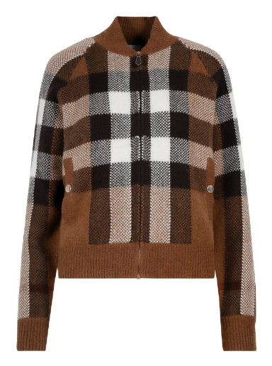 Bomberjacka Burberry Intarsia Check Bomber Jacket Brun | 8048445