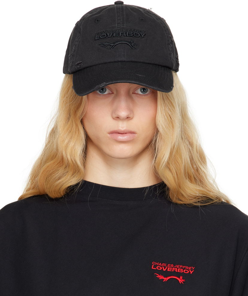 Keps Charles Jeffrey Loverboy Charles Jeffrey LOVERBOY Distressed Logo Cap Svart | 54130501