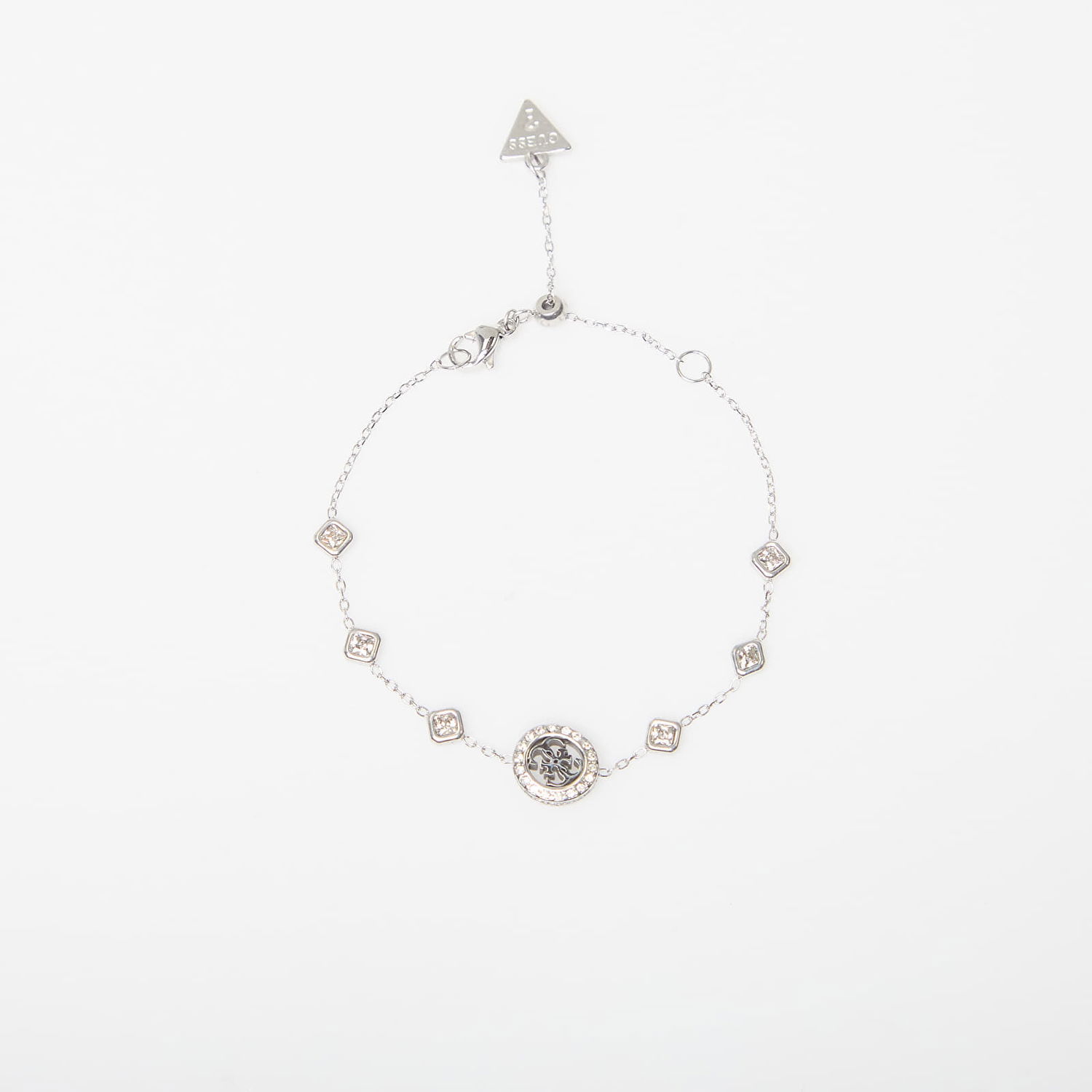 Armband GUESS 4G Crush Crystal-Set Bracelet Metallisk | JUBB04156JWRH-SILVER, 0