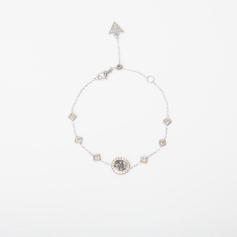 Armband GUESS 4G Crush Crystal-Set Bracelet Metallisk | JUBB04156JWRH-SILVER