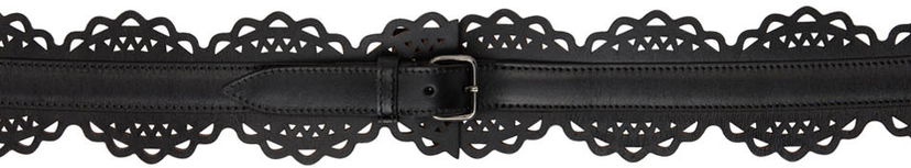 Bälten Alaïa ALAÏA Vivienne Laser-Cut Leather Belt Svart | AA1C271MC0A29