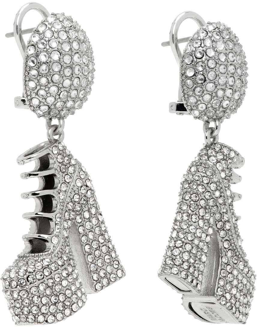 Örhängen Marc Jacobs Marc Jacobs Kiki Crystal Platform Boots Drop Earrings Metallisk | 2R3JER001J77, 1