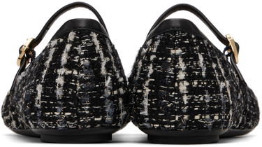 Sneakers och skor Gianvito Rossi Carla Tweed Ballerina Flats Svart | G22223-05GOM-BCP, 1