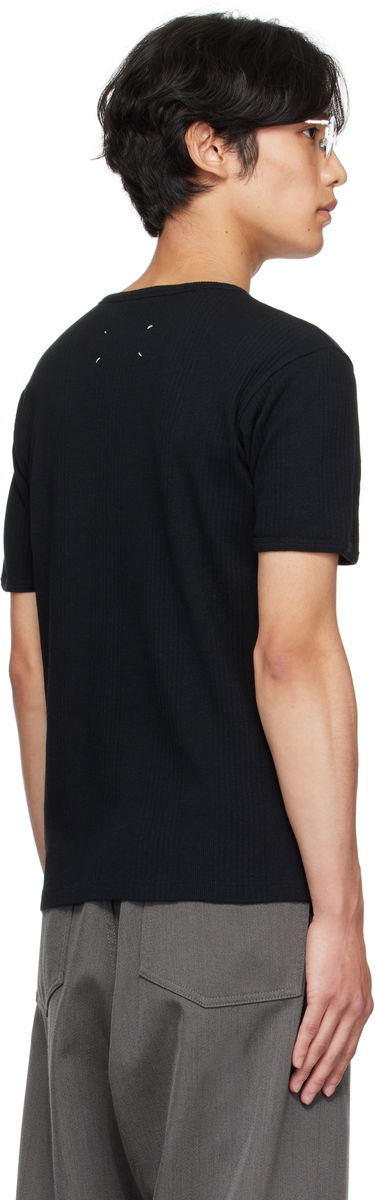 T-shirt Maison Margiela Ribbed T-shirt Svart | S67GC0041 S24430, 2