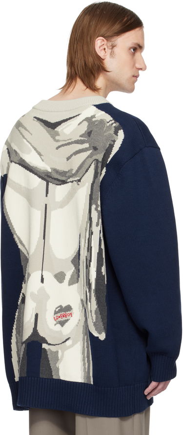 Sweater Charles Jeffrey Loverboy Charles Jeffrey LOVERBOY Bust Graphic Sweater Mörkblå | 54091001, 2