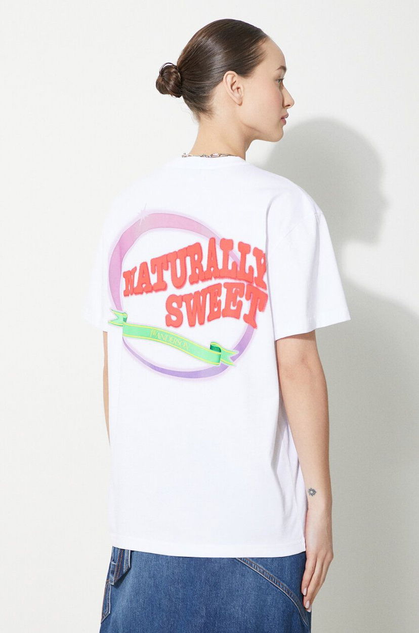 T-shirt JW Anderson JW Anderson Naturally Sweet Anchor T-Shirt Vit | JT0220.PG0980.001