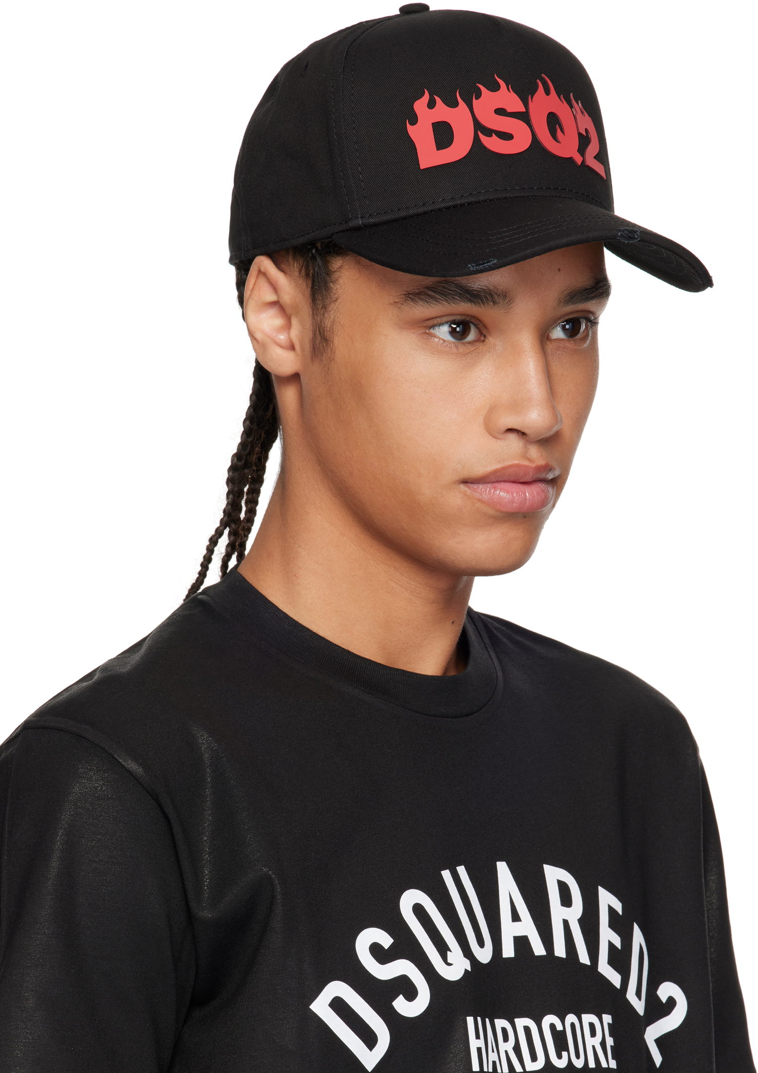 Keps DSQUARED2 Dsquared2 Baseball Cap with Flames Logo Svart | BCM0915-05C00001-2124, 1