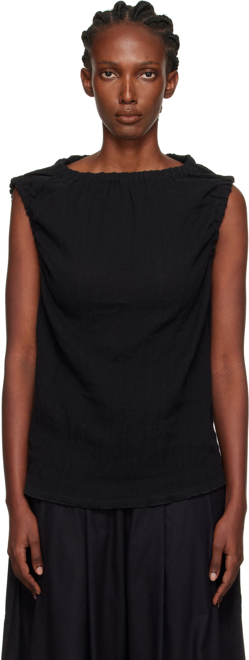 Linne Baserange Baserange Mia Sleeveless Top Svart | TSMI-CL-AU25