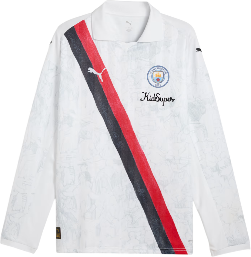 T-shirt Puma KidSuper MCFC Retro Long Sleeve Shirt Vit | 606850-07