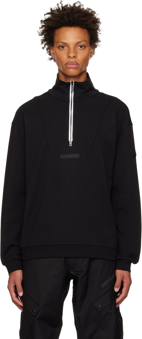 Sweatshirt Moncler Half-Zip Sweatshirt Svart | I10918G00016899W4, 0