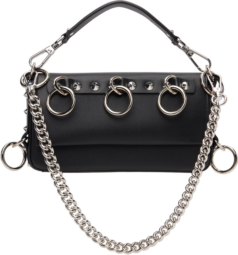 Handväska R13 Vivian Studded O-Ring Chain Bag Svart | R13WA061-A001