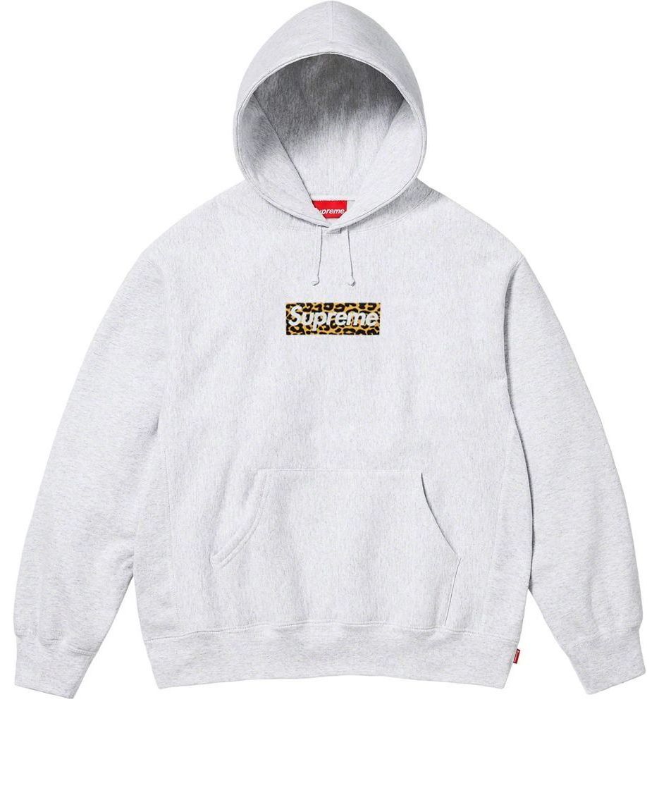 Sweatshirt Supreme Box Logo Print Hooded Sweatshirt Grå | SUP-SS24-106, 0