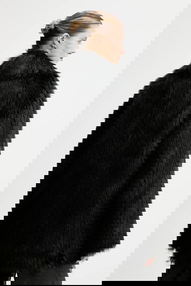 Rockar STAND STUDIO Faux Fur Coat Katalina Svart | 66545.9393, 2