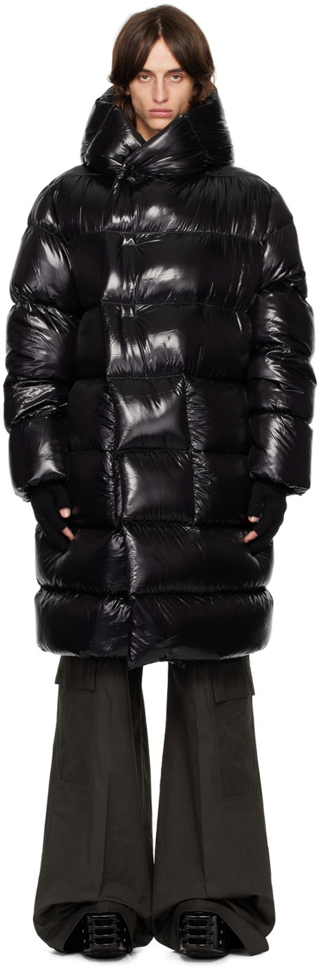 Rockar Rick Owens Black Porterville Hooded Liner Down Coat Svart | RU02D6998 NLD3