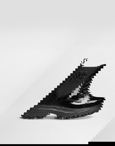 Tillbehör Dolce & Gabbana Dolce & Gabbana Patent Leather Ankle Boots With Elastic Svart | D11360A9A8180999, 0