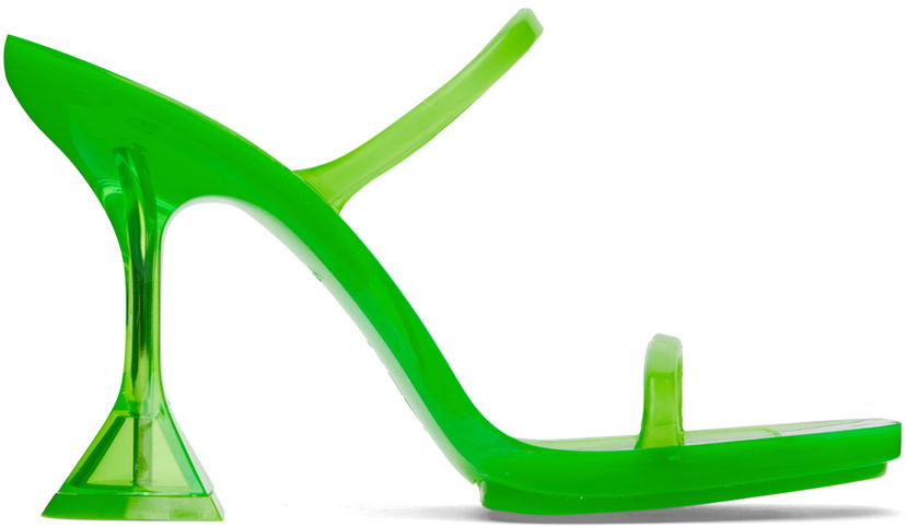 Tillbehör Amina Muaddi Amina Muaddi Brito Slipper Heeled Sandals Grön | 11S333533BRI