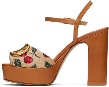 Skovård Valentino Valentino Garavani VLogo Signature Cherryfic Platform Sandals Brun | 6W0S0FG2NNX, 2