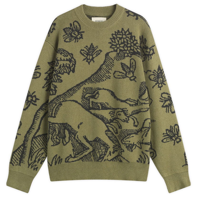 Sweater Heresy Plague Knit Sweater Grön | HAW25-KW04