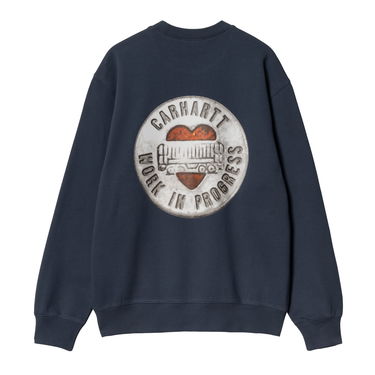 Sweater Carhartt WIP Carhartt WIP Button Sweatshirt Mörkblå | I034730_5, 3