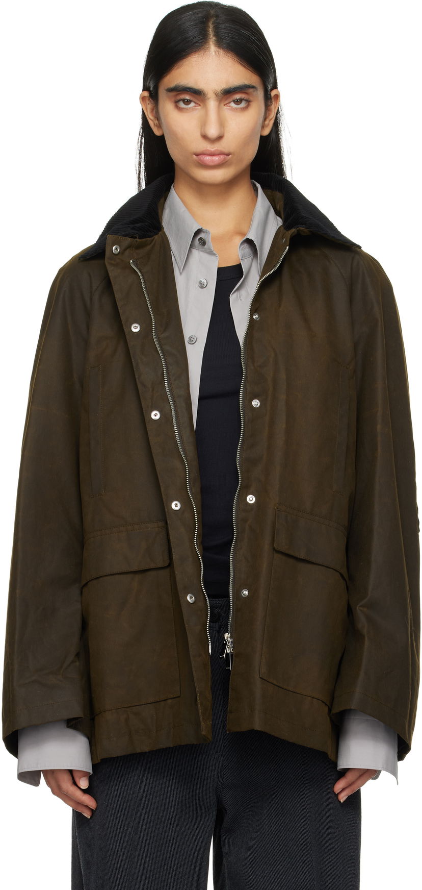 Jacka TOTEME TOTEME Country Jacket Grön | 244-WRO4722-FB0320