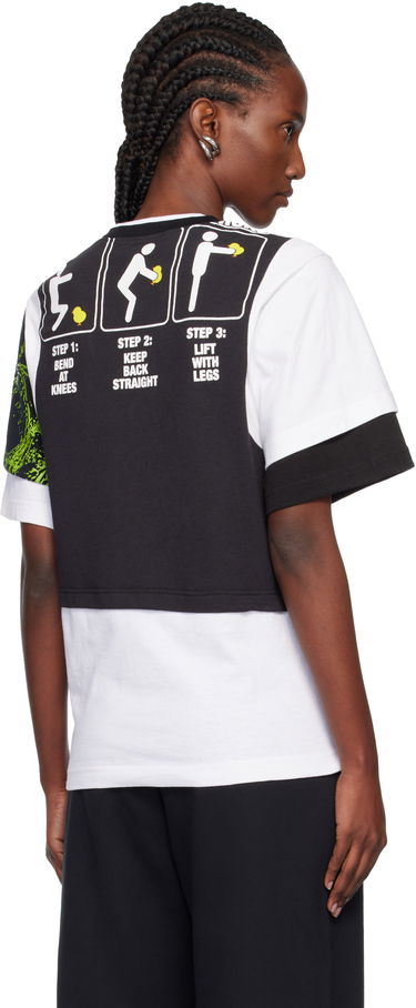 T-shirt Marine Serre Regenerated Graphic Jersey Layered T-shirt Flerfärgad | MTT096AUJER0003, 2