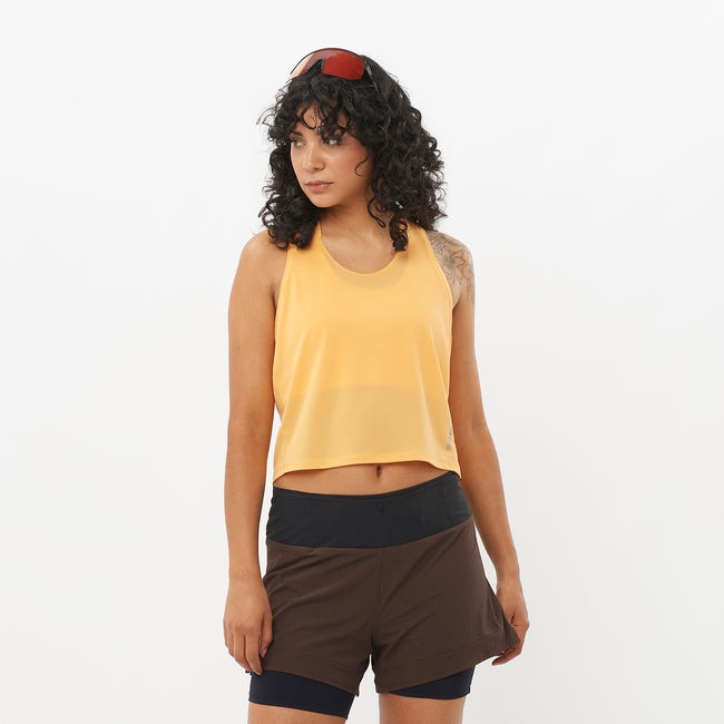 Linne Salomon Aero Lightweight Training Tank Top Orange | LC2695600